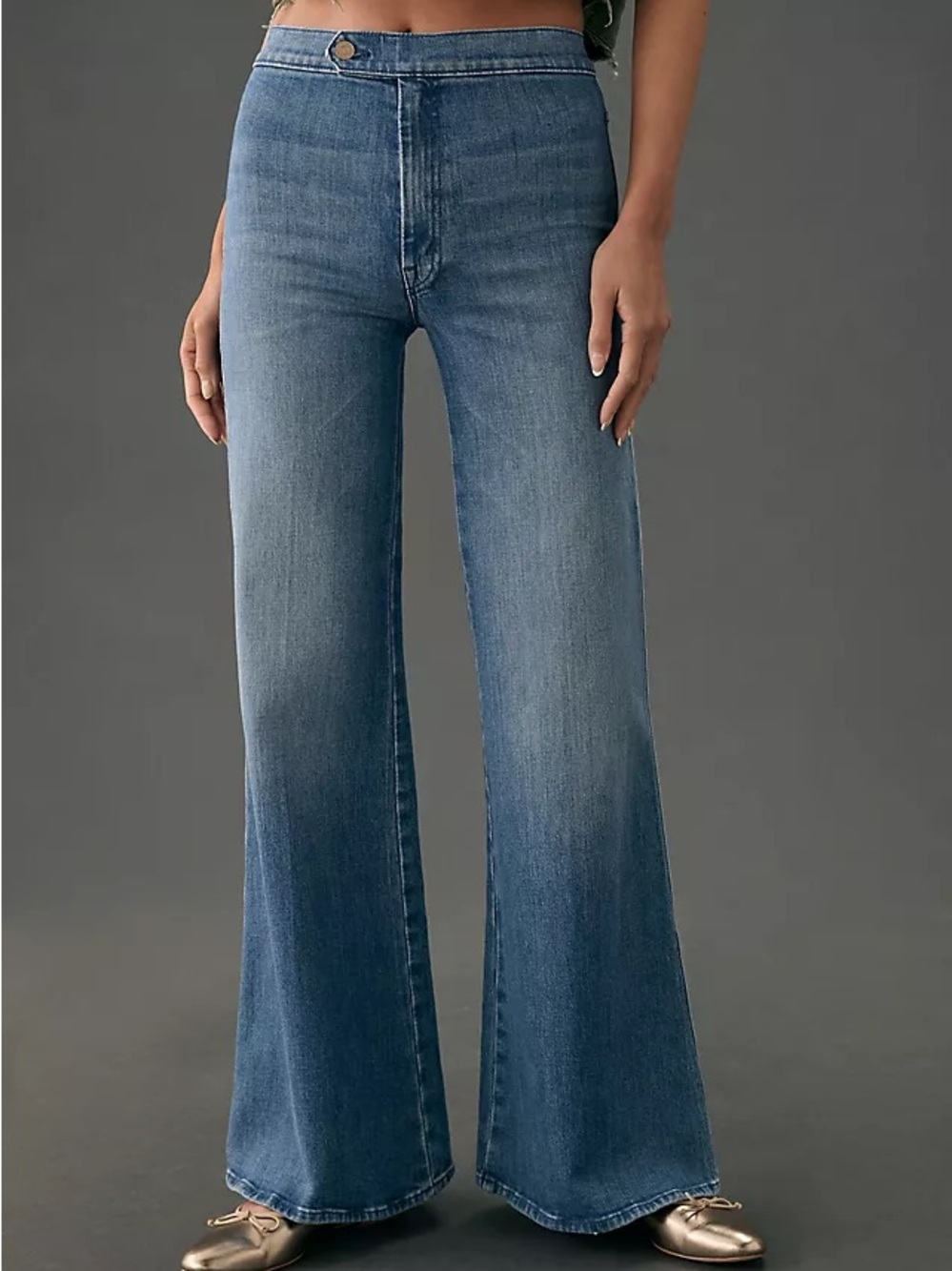 Mother NWT the Tab Roller Anthropologie fall wideleg Denim 29